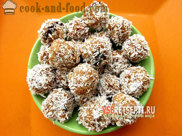 Рецепта бонбони от кокосово с кондензирано мляко и стафиди