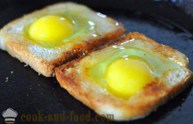 Пържени яйца пържени в тост на френски език