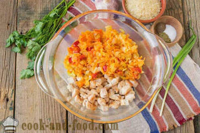 Зеленчукова готвене с ориз и пиле