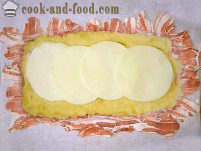 Картофена торта с бекон с гъби и сирене на фурна