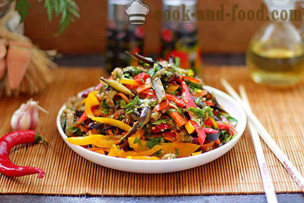 Рецепта за салата от патладжан и зеленчуци в корейски