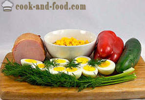 Салата с шунка и яйца