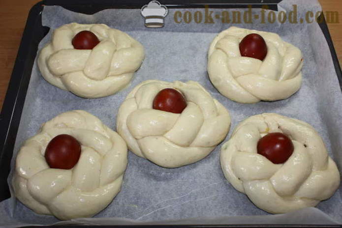 Вкусни кифлички с яйце за Великден - как да направите вкусни великденски бисквити, стъпка по стъпка рецепти снимки