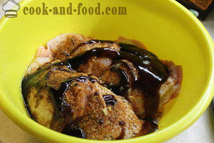Пиле в териаки сос във фурната - как да се готви пиле терияки, стъпка по стъпка рецепти снимки