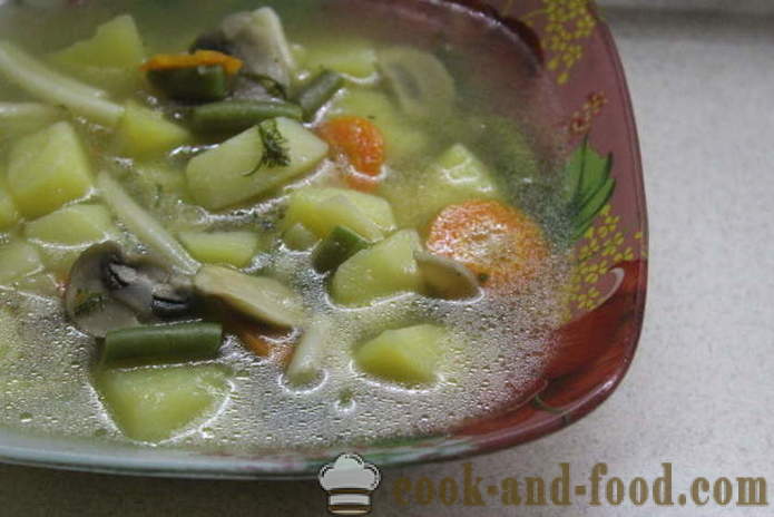 Постни зеленчукова супа с зелен боб - как да се готви супа зеленчуци у дома, стъпка по стъпка рецепти снимки