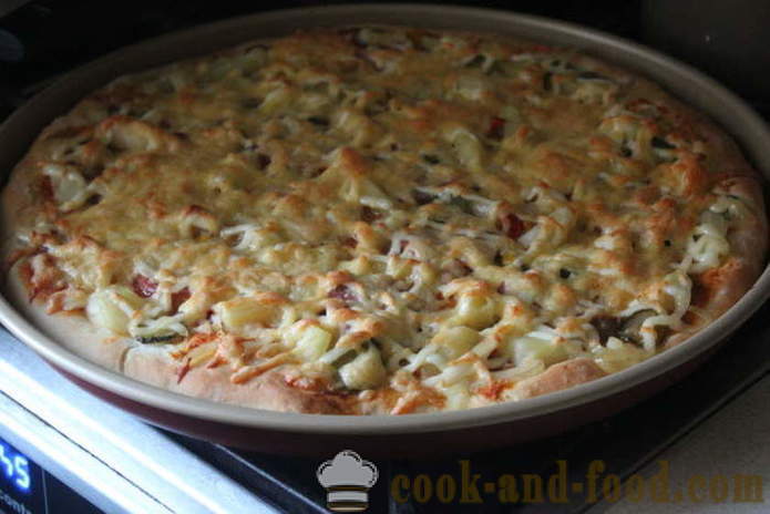 Мая пица с месо и сирене в домашни условия - стъпка по стъпка фото-пица рецепта с кайма на фурна