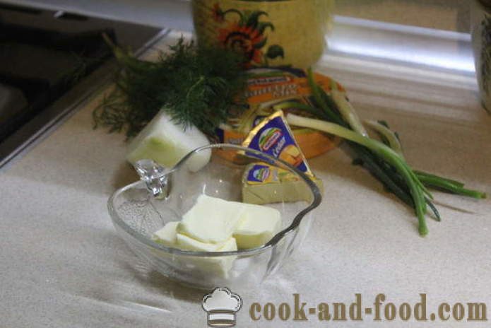 Сирене рула с чесън и лук - как да се направи кифли със сирене и чесън, с една стъпка по стъпка рецепти снимки