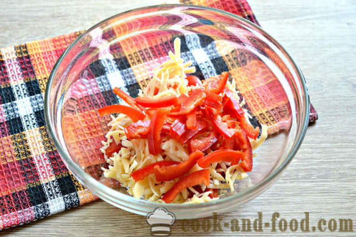 Сирене салата с чери домати, яйца и моркови на корейски - как да правят сирене салата, стъпка по стъпка рецепти снимки