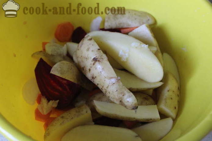 Печени зеленчуци на фурна - като печени зеленчуци в фолио във фурната правилно и вкусно, с една стъпка по стъпка рецепти снимки