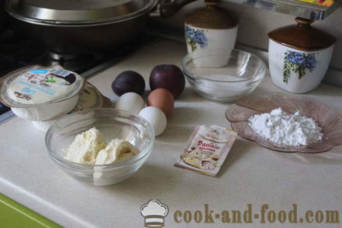 Чийзкейк с праскови - как да се пекат торта с извара и праскови, с една стъпка по стъпка рецепти снимки
