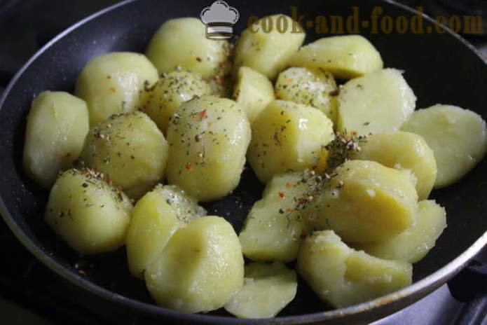 Топло гъби салата с картофи - как да се направи топла картофена салата с гъби, стъпка по стъпка рецепти снимки