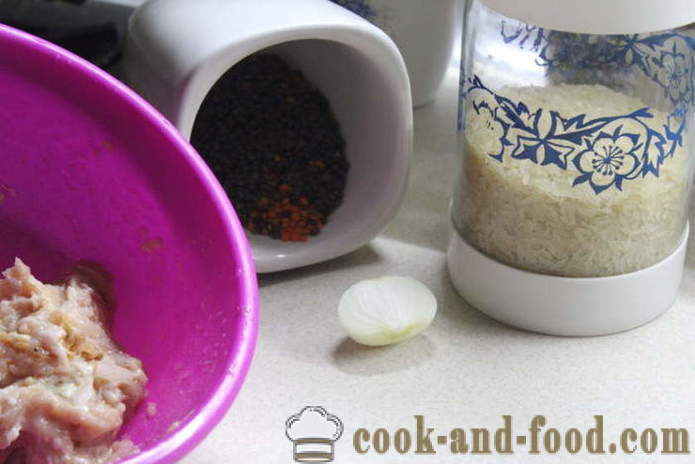Пилаф с леща, ориз и пилешко месо - Как да се готви пилешки пилаф ориз и леща, с една стъпка по стъпка рецепти снимки