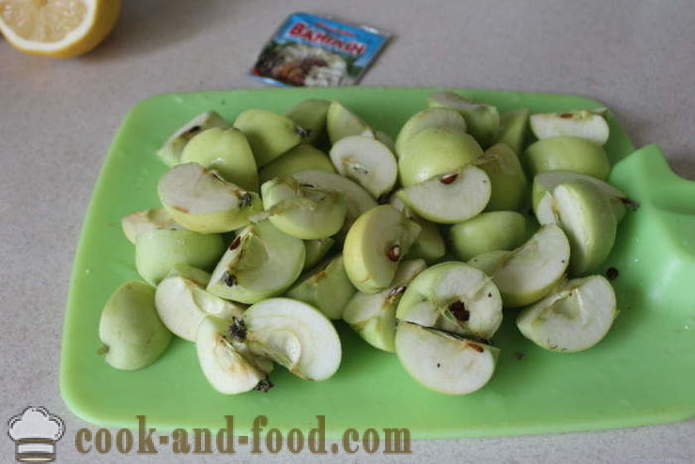 Apple компот с лимон пресни ябълки - как да се готвя компот от пресни ябълки, стъпка по стъпка рецепти снимки