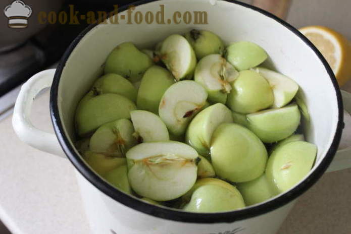 Apple компот с лимон пресни ябълки - как да се готвя компот от пресни ябълки, стъпка по стъпка рецепти снимки