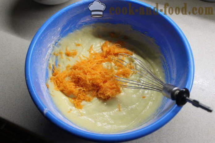 Морков торта с портокалова кора - как да се пекат торта с портокал и моркови, с една стъпка по стъпка рецепти снимки