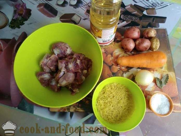 Супа с пилешки воденички, юфка и картофи - как да се готви супа с пилешки воденички, стъпка по стъпка рецепти снимки
