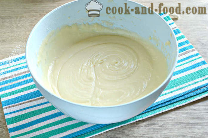 Желиран кайсия торта на кисело мляко - лесен и бърз, как да се пекат кайсия пай във фурната, с една стъпка по стъпка рецепти снимки