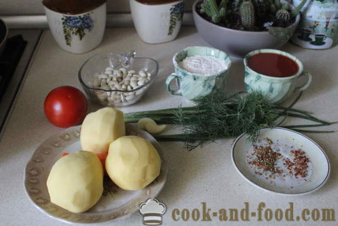 Бийн супа с кюфтета - как да се готви супа с боб и кюфтета, стъпка по стъпка рецепти снимки