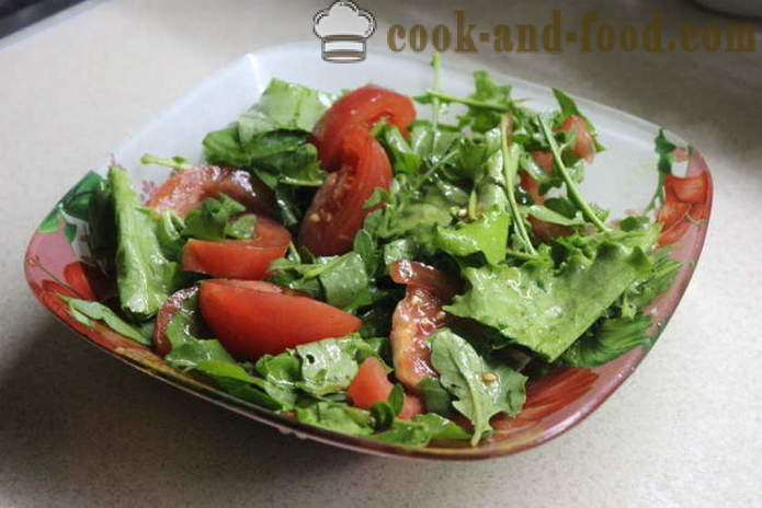Delicious салата с рукола и домати - как да се подготви салата от рукола, стъпка по стъпка рецепти снимки
