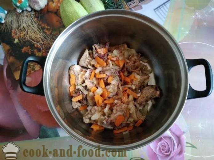 Телешко варено с картофи и тиквички - как да се готви вкусни зеленчукова яхния с тиквички, стъпка по стъпка рецепти снимки