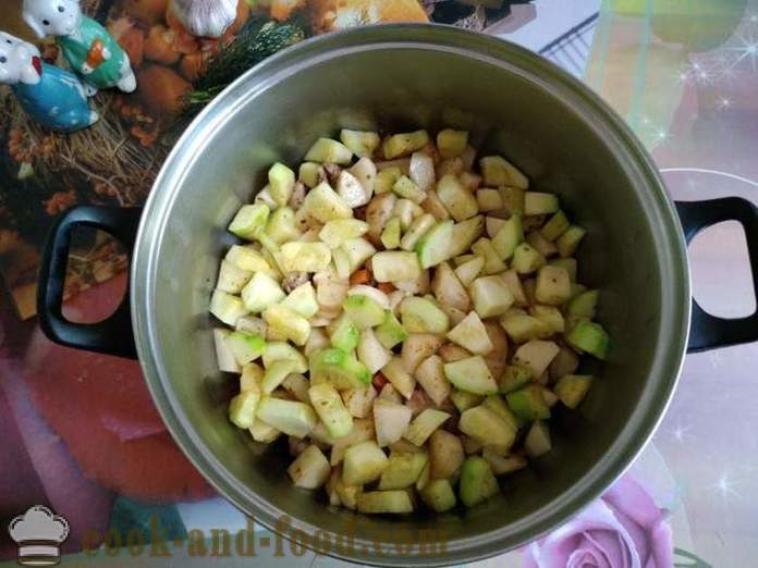 Телешко варено с картофи и тиквички - как да се готви вкусни зеленчукова яхния с тиквички, стъпка по стъпка рецепти снимки