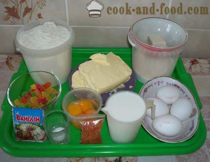 Saffron торта с глазура протеин - как да се готвя торта с глазура, стъпка по стъпка рецепти снимки