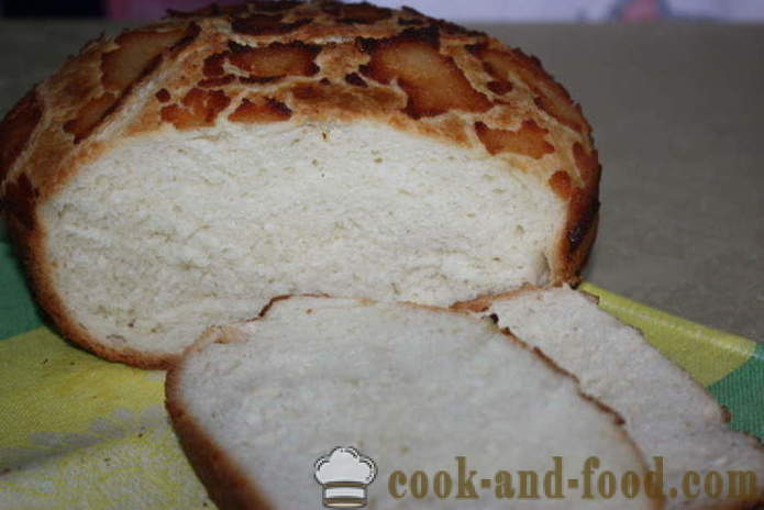 Домашен хляб с хрупкава във фурната - как да се пекат бял хляб у дома, стъпка по стъпка рецепти снимки