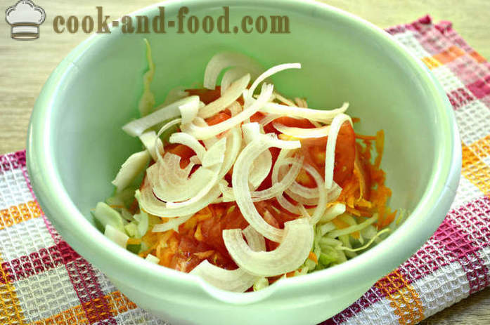 Стъпка по стъпка рецепта снимка вкусна салата от прясно зеле и моркови - как да се готви вкусно салата от зеле и моркови млад