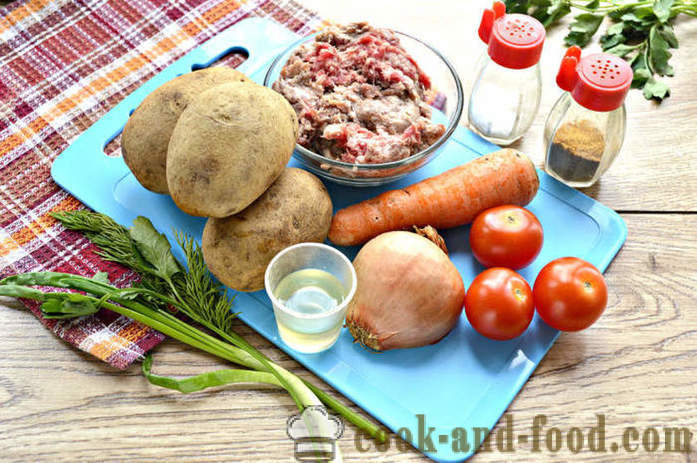 Картофи задушени с месо и зеленчуци - как да приготвят вкусни картофи в тиган, стъпка по стъпка рецепти снимки