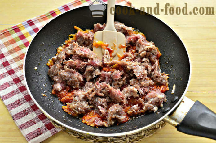 Delicious каша от елда с месо на тиган - как да се готви каша от елда с месо, стъпка по стъпка рецепти снимки