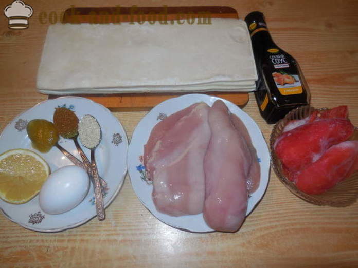 Пиле в бутер тесто във фурната на шишчета - как да се готвя пиле на шишчета, стъпка по стъпка рецепти снимки
