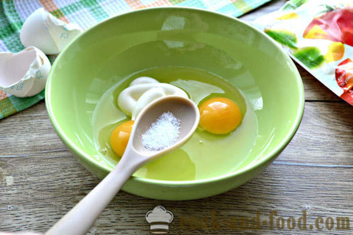 Кифлички с нишесте и майонеза - как да се направи палачинки за яйце салата, стъпка по стъпка рецепти снимки