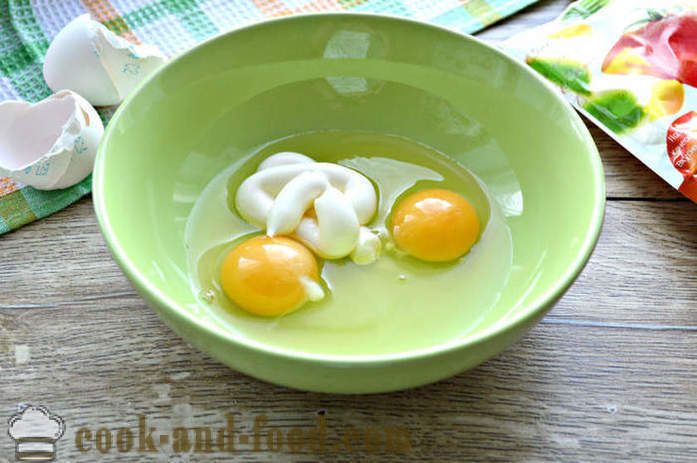 Кифлички с нишесте и майонеза - как да се направи палачинки за яйце салата, стъпка по стъпка рецепти снимки