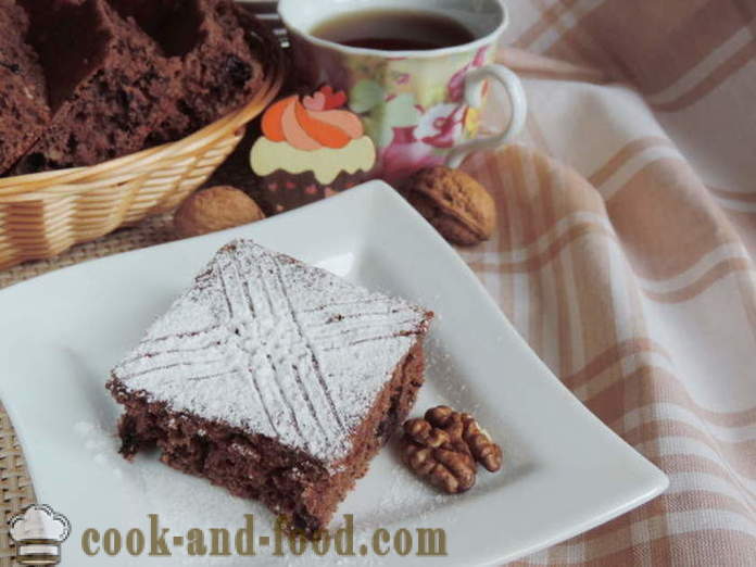 Blueberry торта с орехи - Как да направим боровинка пай с ядки и какао, с една стъпка по стъпка рецепти снимки