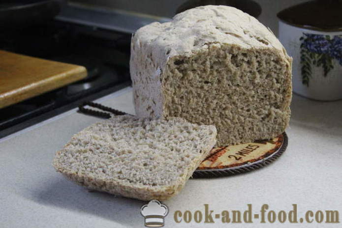 Рустик хляб в машина хляб от ръж и цялата пшенично брашно - как да се направи хляб от различни видове брашно в производител на хляб, стъпка по стъпка рецепти снимки