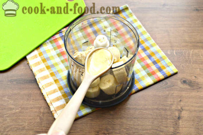 Банан ласкател с овесени ядки - как да се направи банан ласкател с мляко и овесени ядки в блендер, стъпка по стъпка рецепти снимки