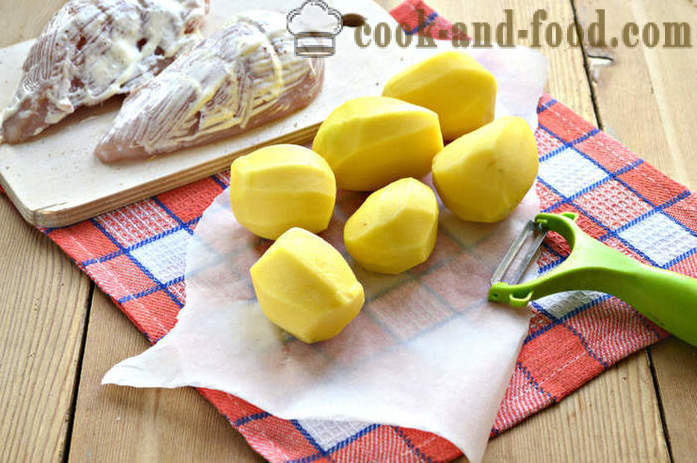 Печени картофи с пиле и домати - как да се пекат във фурната пиле с картофи, стъпка по стъпка рецепти снимки