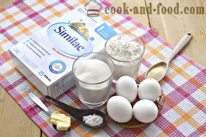 Лесна рецепта за торта на бебешка храна във фурната - как да се готви бързо торта от смес на сухо мляко, стъпка по стъпка рецепти снимки