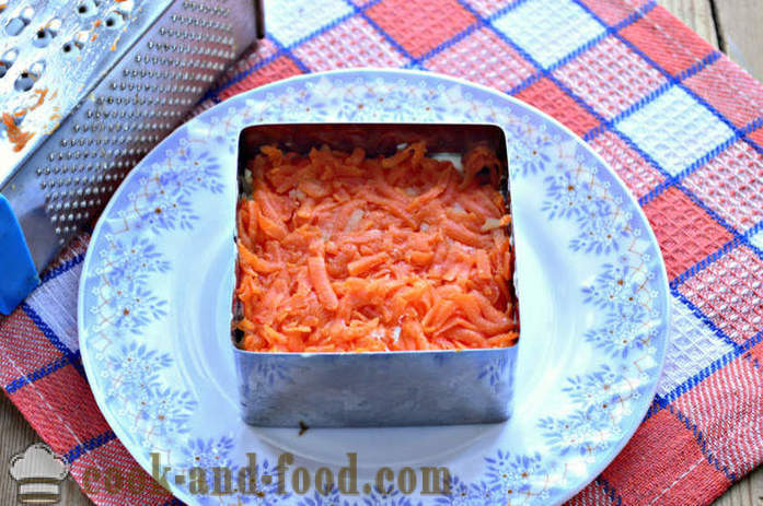 Копърка салата със зеленчуци под шуба - как да се направи салата под шуба от цаца, стъпка по стъпка рецепти снимки