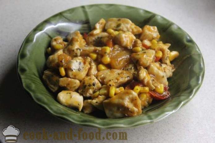 Пиле на китайски сладко-кисел сос - как да се готвя пиле в китайски, стъпка по стъпка рецепти снимки