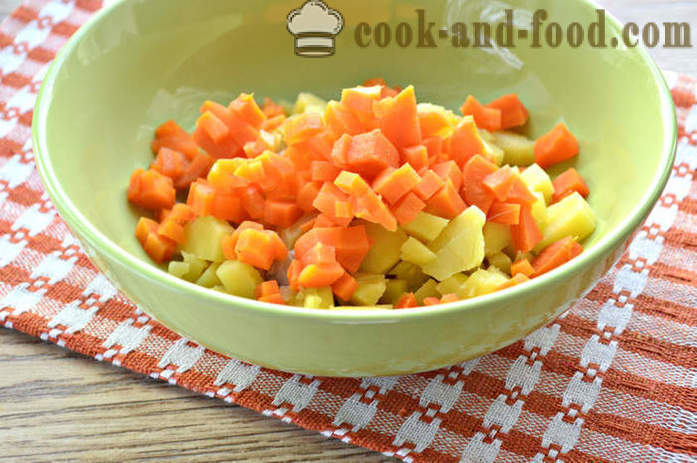 Лесна зеленчукова салата с херинга - как да се направи винегрет с херинга, стъпка по стъпка рецепти снимки