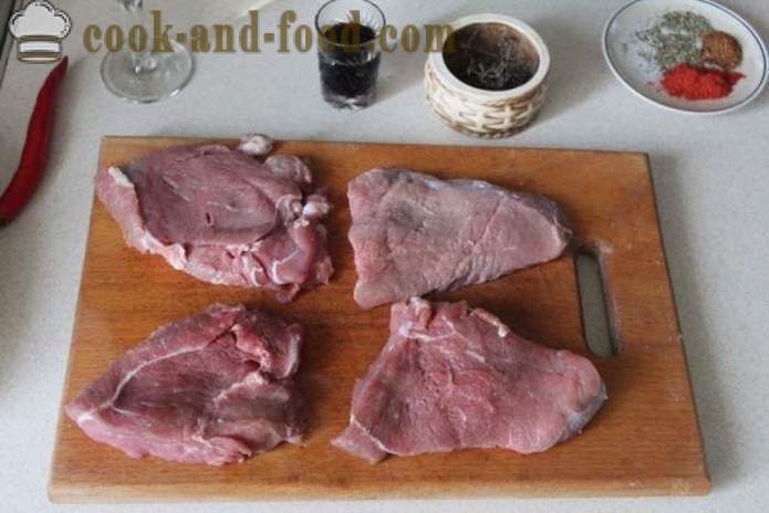 Телешки стек в тиган - как да се пече телешки стек, стъпка по стъпка рецепти снимки