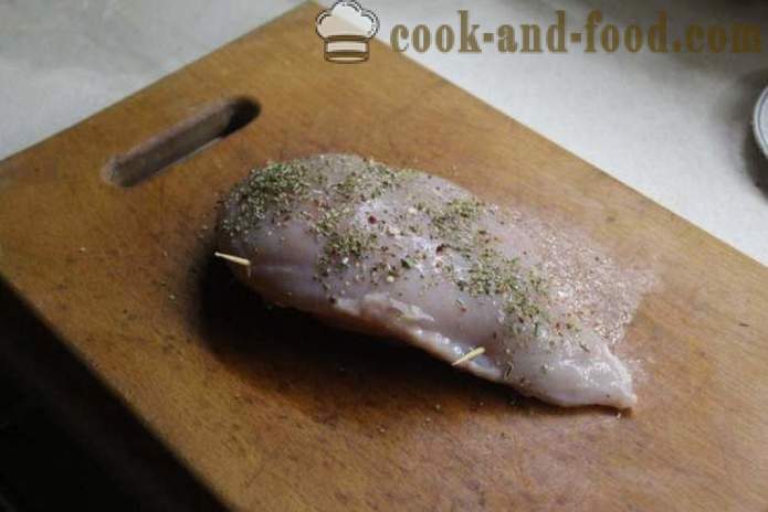 Сирене ролка от пилешки гърди във фурната - как да се направи пилешко руло като у дома си, стъпка по стъпка рецепти снимки