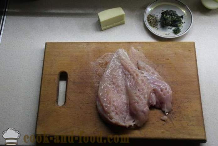 Сирене ролка от пилешки гърди във фурната - как да се направи пилешко руло като у дома си, стъпка по стъпка рецепти снимки