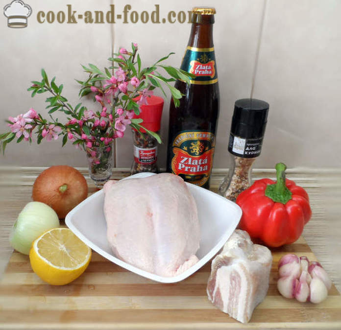 Шпеков пилешки гърди в бира - как да се готвя пилешки гърди във фурната, с една стъпка по стъпка рецепти снимки
