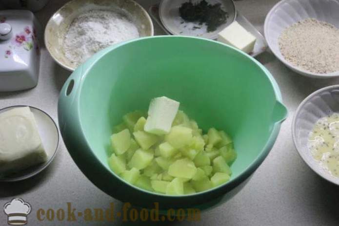 Топчета от картофи със сирене и билки в масло - как да се направи картофени топки със сирене, стъпка по стъпка рецепти снимки