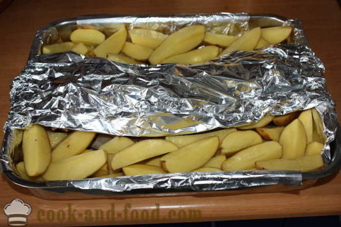 Печени свински ребра с картофи на фурна - като печени картофи с бекон, стъпка по стъпка рецепти снимки