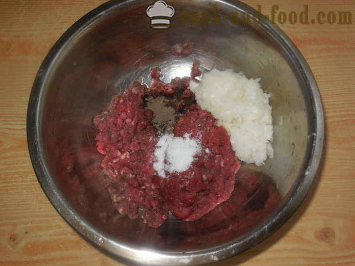 Татар ястие Cainari - как да се направи питки с месо във фурната, с една стъпка по стъпка рецепти снимки