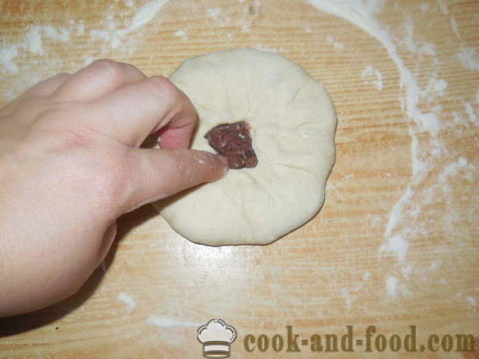 Татар ястие Cainari - как да се направи питки с месо във фурната, с една стъпка по стъпка рецепти снимки