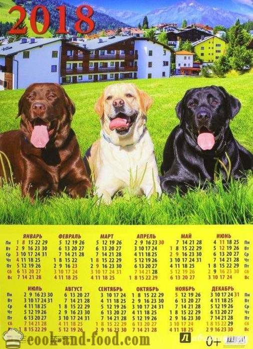 Календар 2018 - Година на кучето на източния календар: изтеглите безплатно Коледа календар с кучета и кученца.
